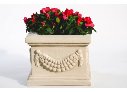 Flower basket, flower box, flower pot, terrace decoration, statue figures, garden.