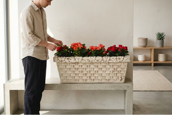 Design flower pot, pot, plant tub, vessel, pots, figure decoration, flower box, decor