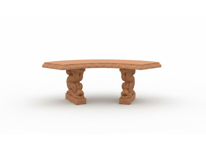Bench furniture terrace garden quiet corner concrete seat bench Roman