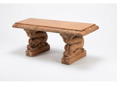Bank bench garden quiet corner concrete seat bench style furniture