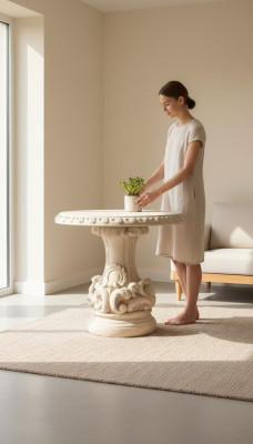 Roman style tables garden stone table round patio furniture garden furniture decoration