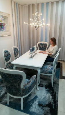 Dining table designer seat chairs chair set table + 4 chairs set dining room