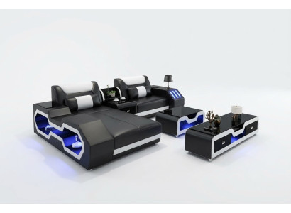 Noble luxury couch corner sofa living landscape multifunctional couches sofa USB light