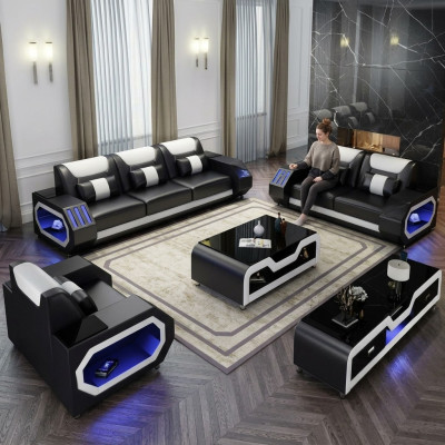 Leather upholstery sofa set couch set 3+2+1 seater set G8046D couches