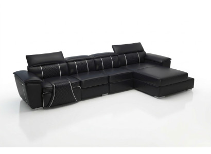 Leather sofa couch upholstery designer sofa leather sofas sofa L-shape sofa G8048C black