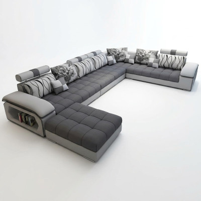 Living area textile sofa couch upholstery couches sofas U-shaped designer suite