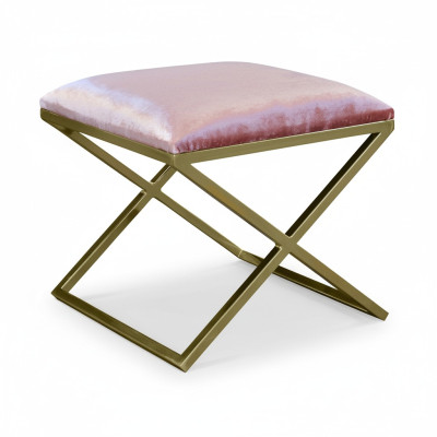 Pouf Footstool Round Seat Ottoman Upholstered Stool Seating Stool Elegant Designer New