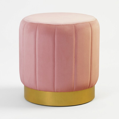 Pouf Ottoman Round Stool Upholstered Stool Seat Stool Ottoman Relax New