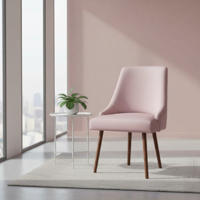Dining Room Luxury Upholstered Chair Seat Furniture Chairs Living Room Textile Fabric New