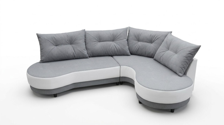 Upholstered sofa, lounge sofa, couch seating group, living room with cushions, L-shaped sofa