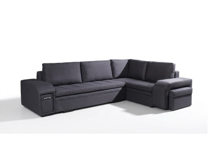 Upholstered sofa lounge sofa couch seating group living room with cushions sofa L-shape sleeping