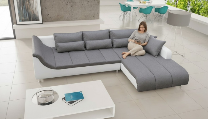 Sleeper sofa corner sofa couch bed function upholstered corner sleeping function new set