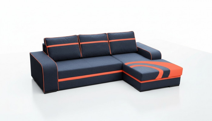 Sofa bed corner sofa with bed function and upholstery - Modern suite with sleeping function NEW