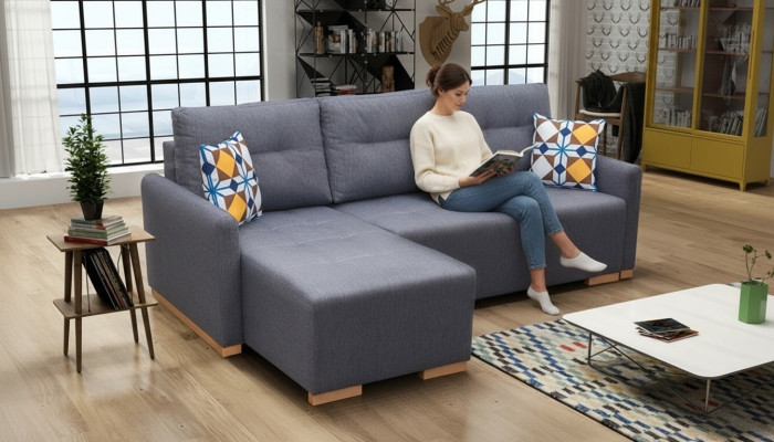 Sofa Designer Sleeper Sofa Sofa with Bed Function - Bed Box Couch Corner Sofa