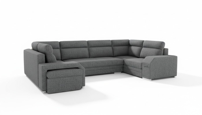 XXL living area corner sofa couch upholstery set designer U-shape corner new