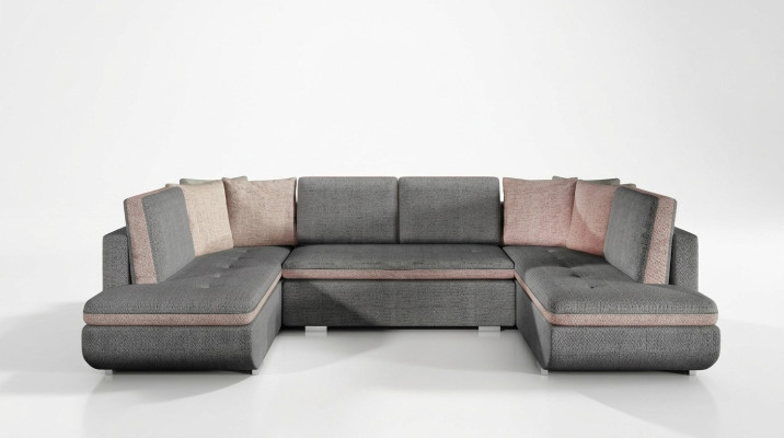 XXL living landscape corner sofa sofa couch upholstery suite corner designer new fabric