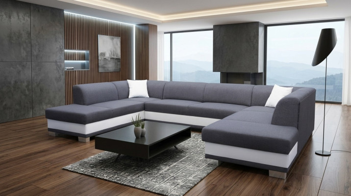 XXL living landscape corner sofa couch upholstery suite corner designer U-shape new sofa
