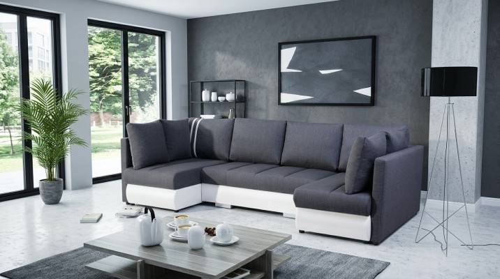 XXL living landscape sofa couch upholstery suite corner designer U-shaped corner sofa new