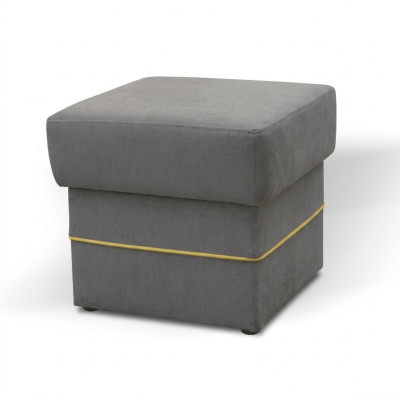 Round footstool ottoman upholstered stool textile seat