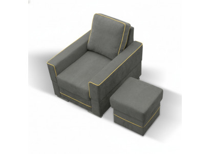 1-Seater Sofa Couch Designer Textile Sofas Upholstery New Modern Armchair