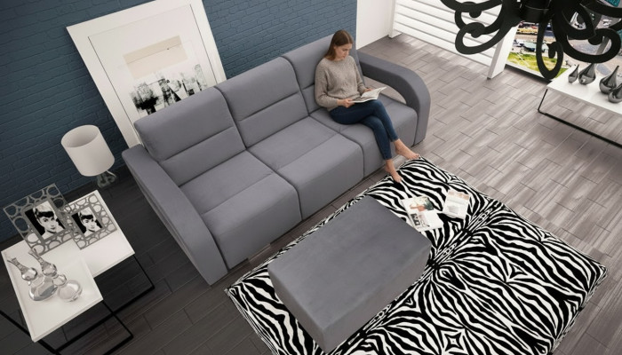 3-seater luxury bench sofa couch blue living room office furniture