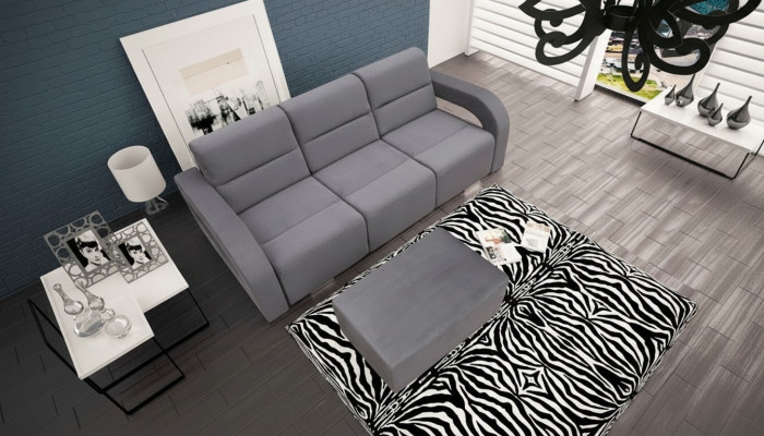 3-seater luxury bench sofa couch blue living room office furniture
