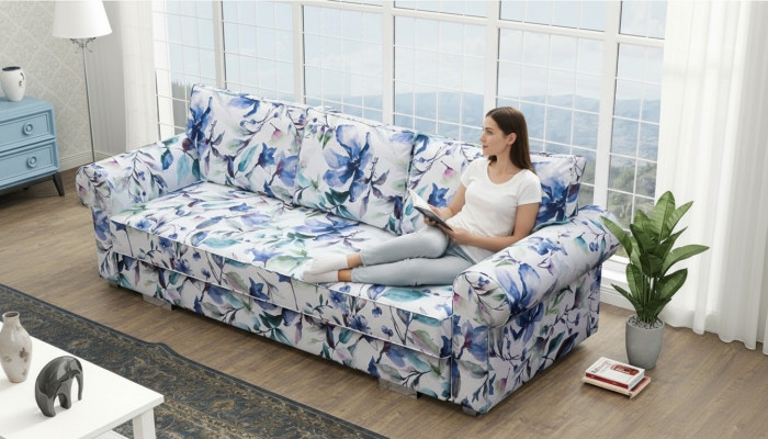 Couch, sofa bed, sofa, flowers, living landscape, bed box, couches, sofa