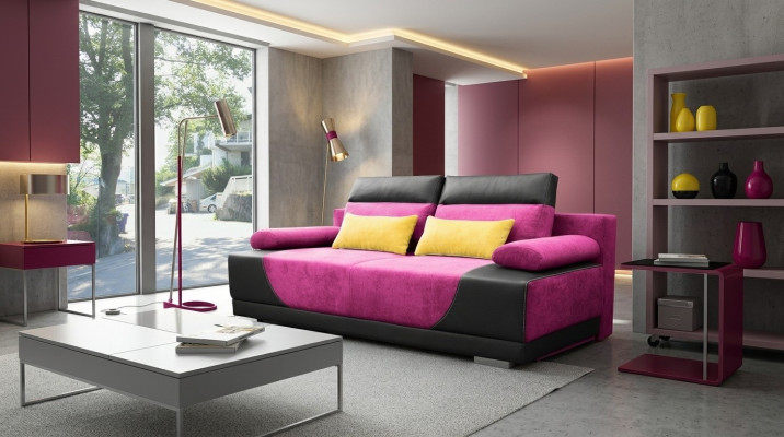 Sofa bed fabric new set with bed function 3 seat sofa couch textile upholstery
