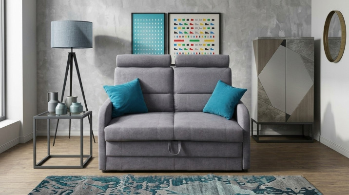 2-seater sofa couch sofas textile upholstery fabric set with bed function sofa bed