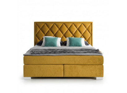 Beds Bed Upholstered Leather Textile Designer Noble Double Marriage Hotel Boxspring