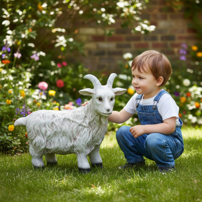 Design Goat Figure Garden Statue Sculpture Figures Sculptures Decorative Statues New