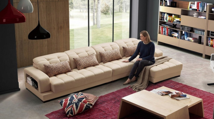 Upholstered Leather Couch Corner Sofa Landscape Sofas New Corner Suite Seating Living
