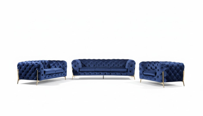Luxury high-quality sofa couch upholstery seat 3+2+1 set decor Chesterfield