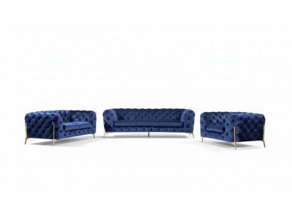 Luxury high-quality sofa couch upholstery seat 3+2+1 set decor Chesterfield