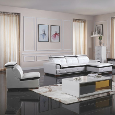 Upholstered Leather Couch Corner Sofa Seat Living Room Landscape Sofas New Corner