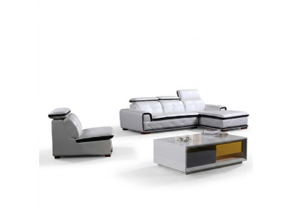 Upholstered Leather Couch Corner Sofa Seat Living Room Landscape Sofas New Corner
