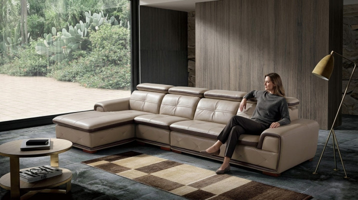 Leather Couch Corner Sofa Seat Upholstery Suite Living Room Landscape Sofas