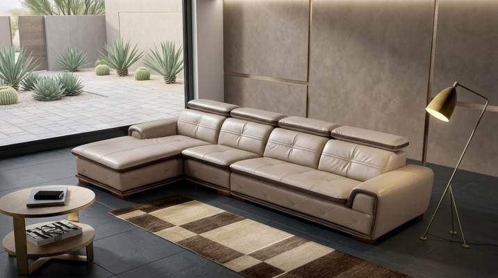Leather Couch Corner Sofa Seat Upholstery Suite Living Room Landscape Sofas