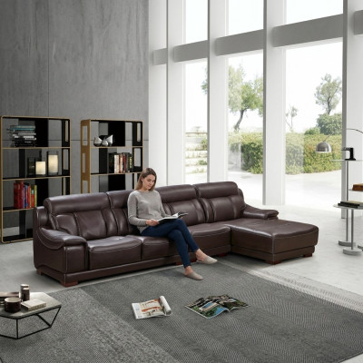 Upholstered Leather Couch Corner Sofa Seating Suite Living Room Landscape Sofas New