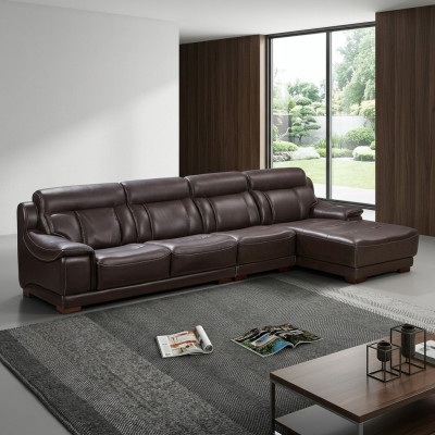 Upholstered Leather Couch Corner Sofa Seating Suite Living Room Landscape Sofas New