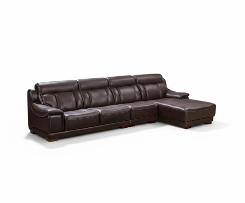 Upholstered Leather Couch Corner Sofa Seating Suite Living Room Landscape Sofas New