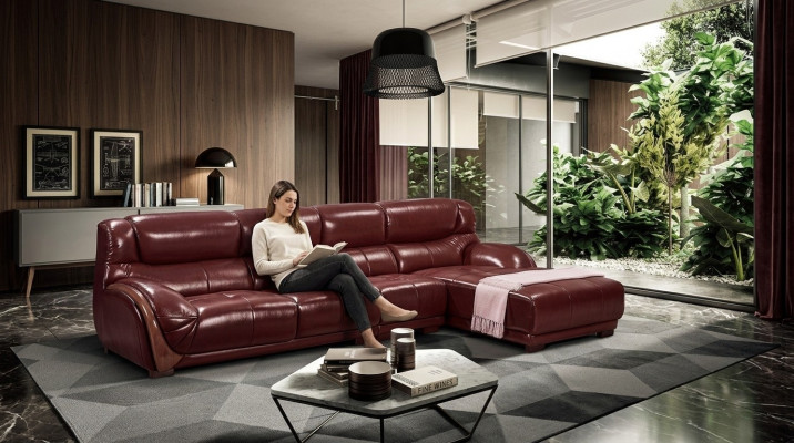 Corner sofa leather upholstery seat couch suite living room landscape sofas