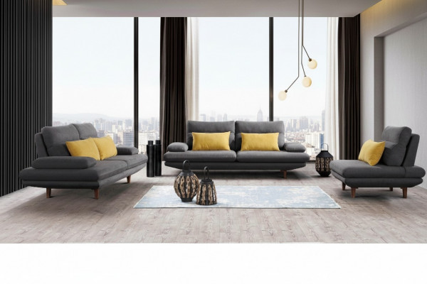 Designer sofa couch, 2-seat upholstery, leather couches, big sofas, textile, new