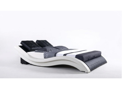 Design beds double hotel frame sleep room leather luxury modern