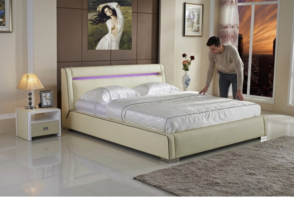 Design beds double luxury marital modern hotel frame sleeping room