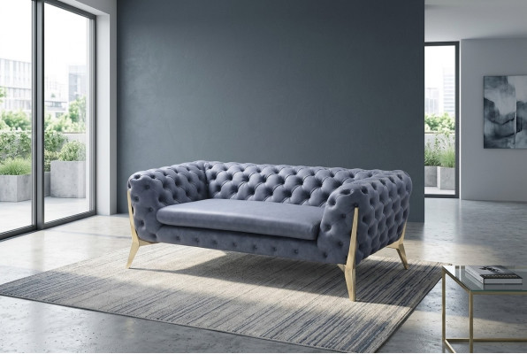 Sofa Chesterfield Couch Upholstery XXL Big Suite Fabric 4+2 Designer Couches