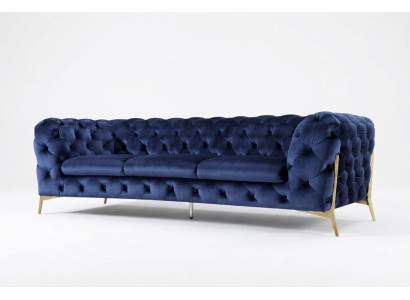 Chesterfield Sofa Couch Upholstery XXL Large Suite Fabric 3+1+1 Designer Couches