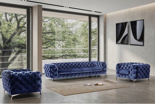 Chesterfield sofa set upholstery XXL big set textile 4+1+1 designer