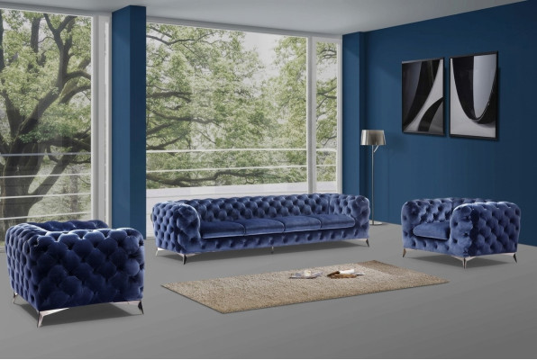 Italian sofa 2x single seat couch set upholstery set Chesterfield new 1+1 seater