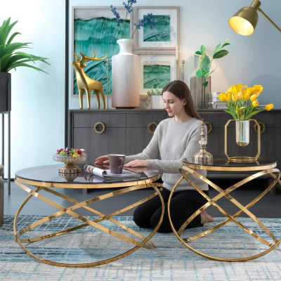 Coffee Table Round Tables Round Sofa Metal Glass Side Designer